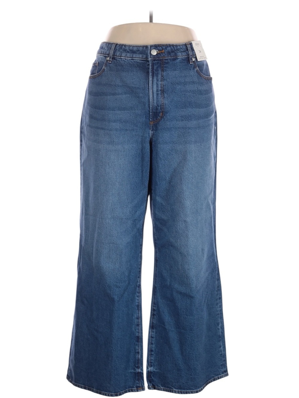 Loft Rivete Wide Leg Jeans Size 34 Light Wash High Rise Casual Weekend NWT